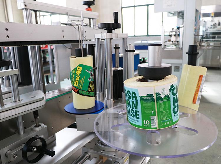 Máquina de rotulagem de garrafas planas redondas com adesivo Automaitc