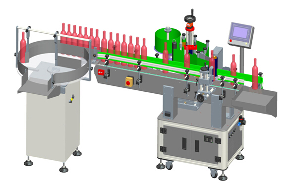 Detalhes da máquina de etiquetagem automática de rótulos transparentes para vinho tinto vertical